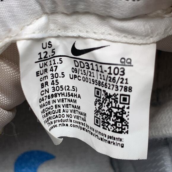 Nike Blazer‎ Mid 77 Jumbo White University Blue Shoes Men's Sz 12.5 - Picture 10 of 10